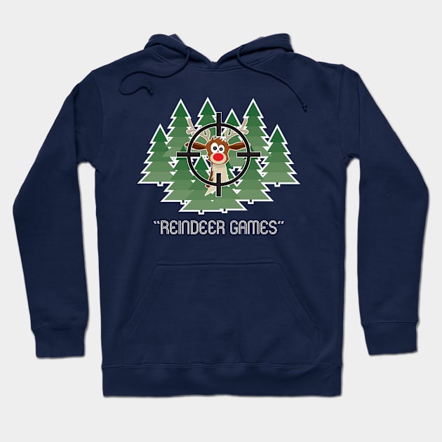 Reindeer Games Xmas Shirt Hoodie by BentonParkPrints